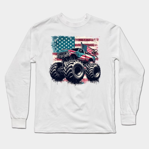 Monster Truck Long Sleeve T-Shirt by Vehicles-Art